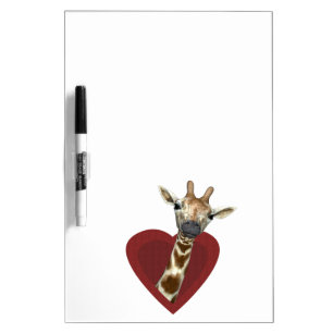 A Heart For Giraffes Dry Erase Board