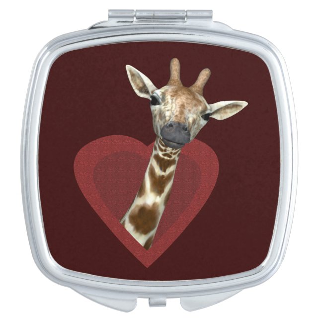 A Heart For Giraffes Mirror For Makeup (Front)