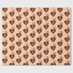 A Heart For Giraffes Wrapping Paper