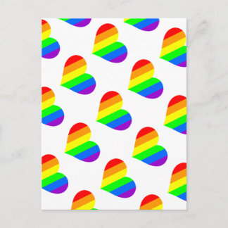 A heart in rainbow colors postcard
