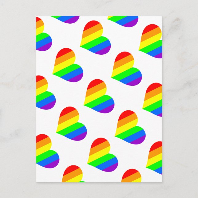 A heart in rainbow colors postcard (Front)