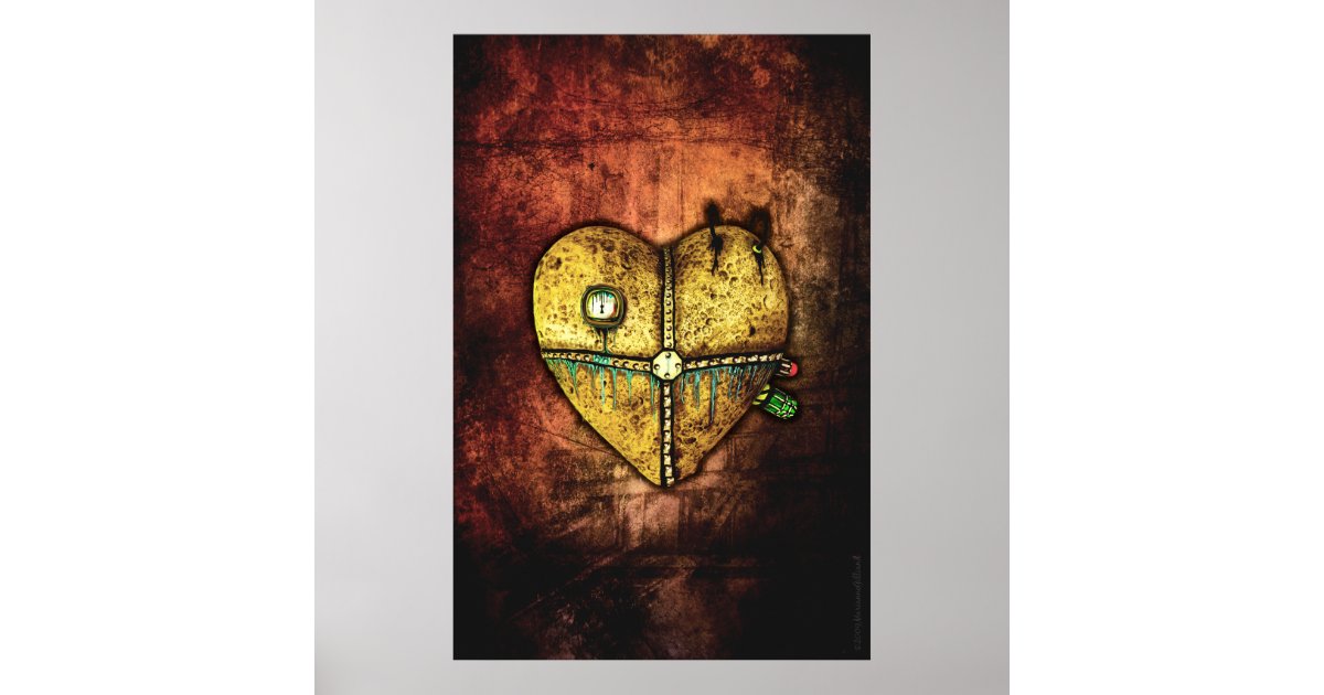 A Heart Less Broken Gothic Art Poster | Zazzle