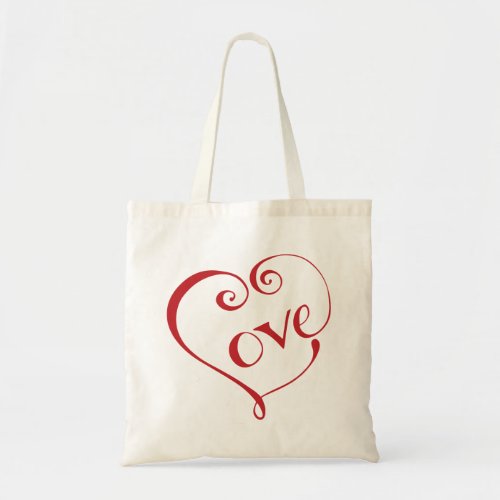 A Heart made of Love in Red Tote Bag