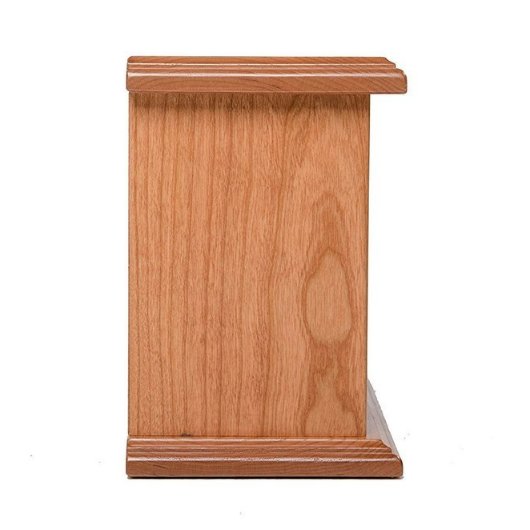 A Heart of Gold Pet Name Cherry Wood Cremation Urn (Side)