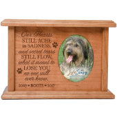 A Heart of Gold Pet Name Cherry Wood Cremation Urn (Front)