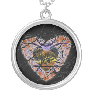 A Heart within A Heart Silver Plated Necklace