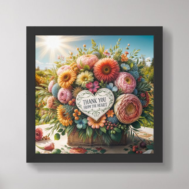 A Heartfelt Floral  Poster (Framed Front)