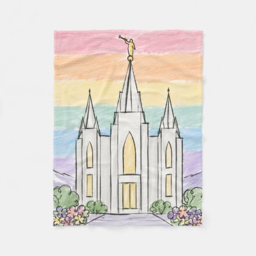 A Heavenly Place of Peace | Beautiful LDS Temple U Fleece Blanket