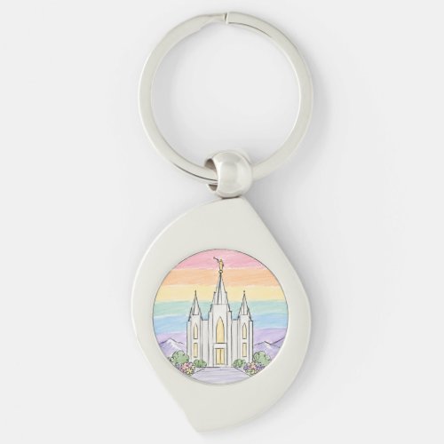 A Heavenly Place of Peace | Beautiful LDS Temple U Keychain