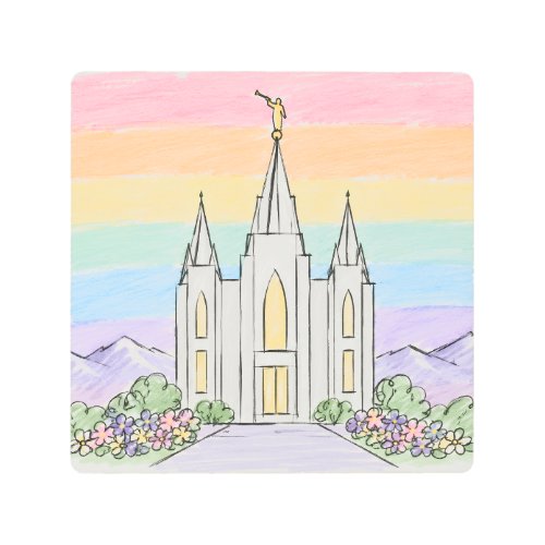 A Heavenly Place of Peace | Beautiful LDS Temple U Metal Print