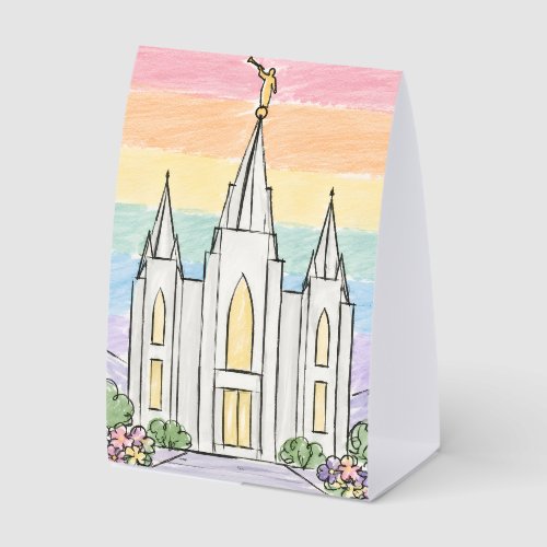 A Heavenly Place of Peace | Beautiful LDS Temple U Paper Table Tent