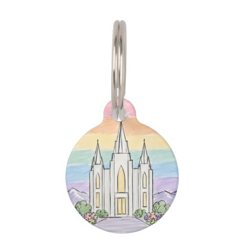A Heavenly Place of Peace | Beautiful LDS Temple U Pet ID Tag