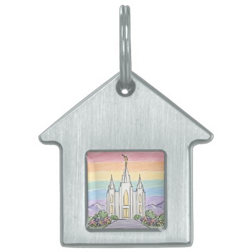A Heavenly Place of Peace | Beautiful LDS Temple U Pet ID Tag