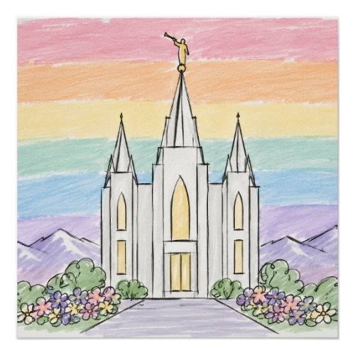 A Heavenly Place of Peace | Beautiful LDS Temple U Poster