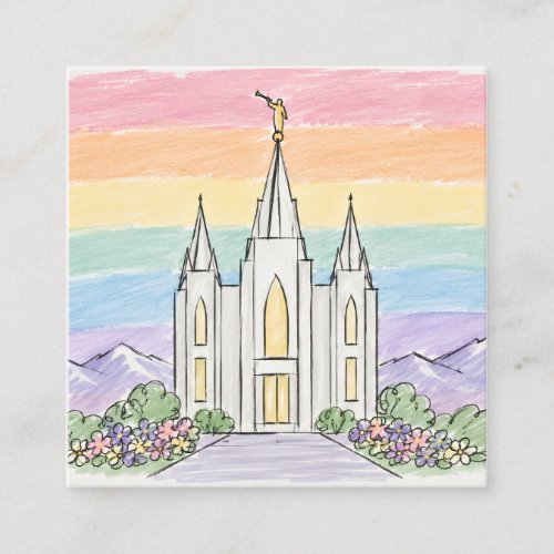 A Heavenly Place of Peace | Beautiful LDS Temple U Square Business Card