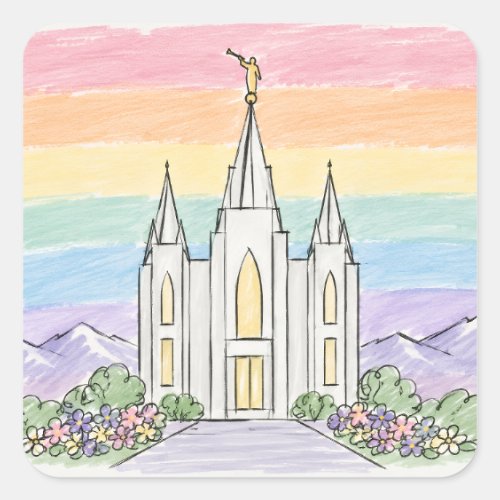 A Heavenly Place of Peace | Beautiful LDS Temple U Square Sticker