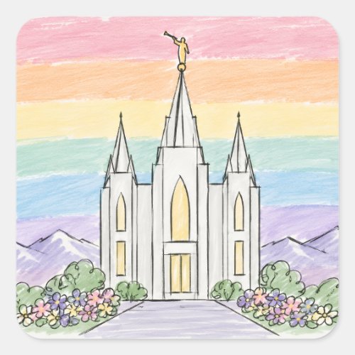 A Heavenly Place of Peace | Beautiful LDS Temple U Square Sticker