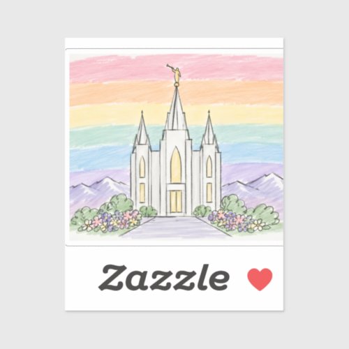 A Heavenly Place of Peace | Beautiful LDS Temple U Sticker