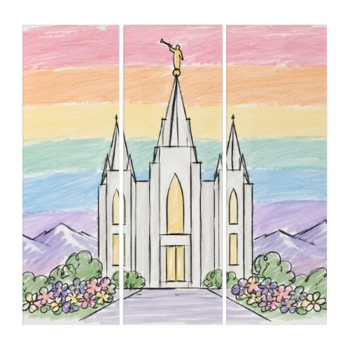 A Heavenly Place of Peace | Beautiful LDS Temple U Triptych