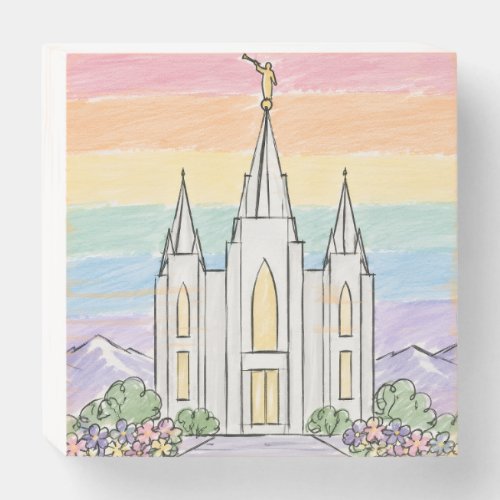 A Heavenly Place of Peace | Beautiful LDS Temple U Wooden Box Sign