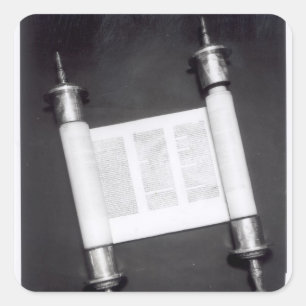 A Hebrew Scroll Square Sticker