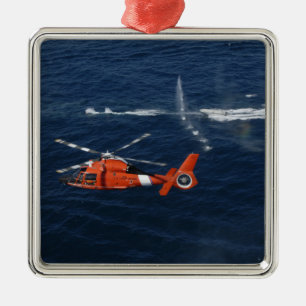 A helicopter crew trains metal ornament