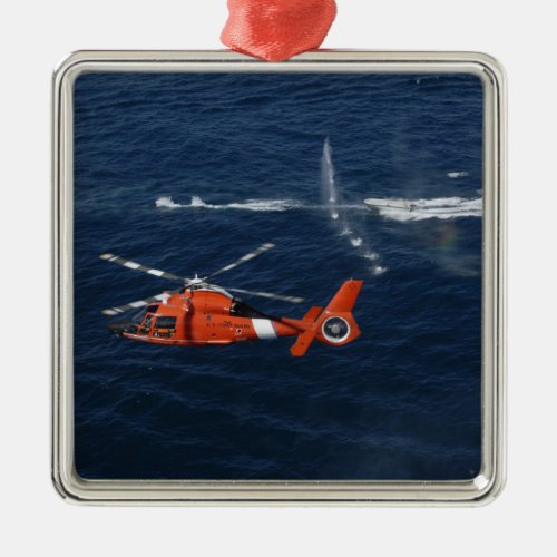 A helicopter crew trains metal ornament