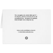 A Helping Hand for Orangutans Cards (Back Horizontal)