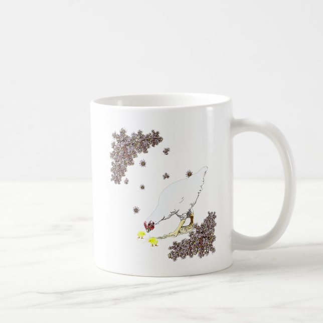 A hen and chicks coffee mug (Right)