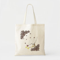 A hen and chicks tote bag