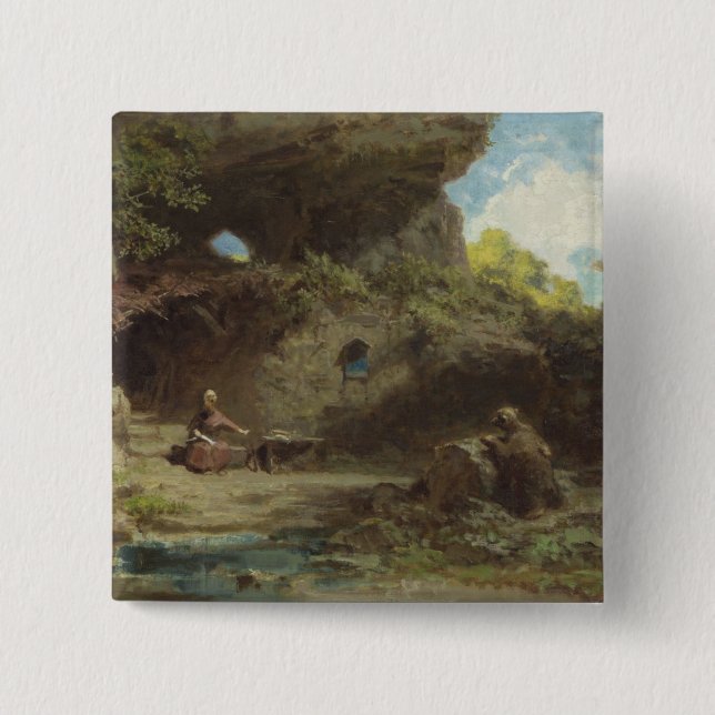 A Hermit in the Mountains Button (Front)