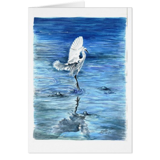 A heron landing cards (Front)