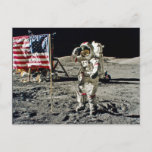A Hero&#39;s Salute From Apollo 17 Postcard