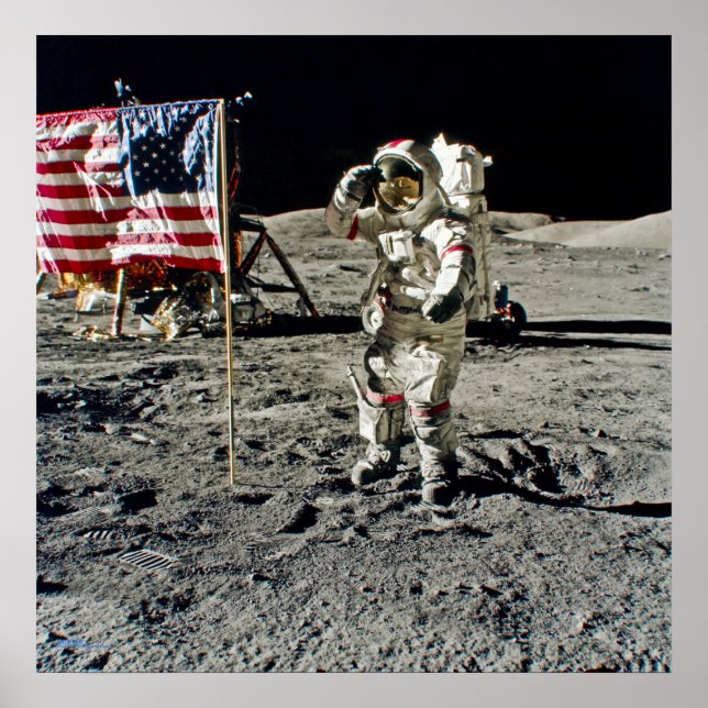 A Hero's Salute From Apollo 17 Poster (Front)