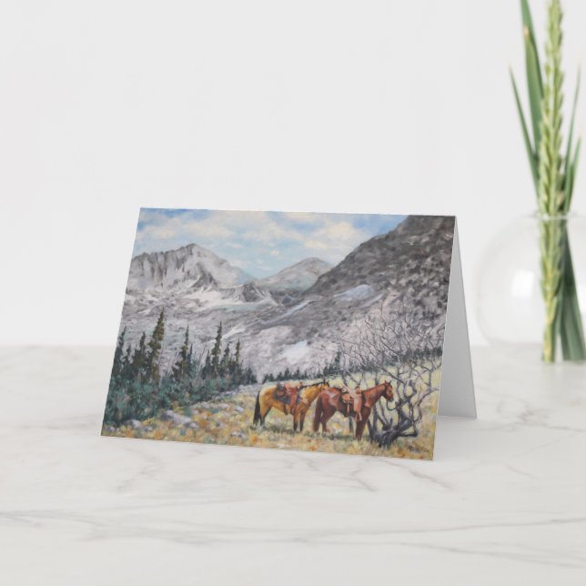 A High Country Ride Original Art All Occasion Card (Front)