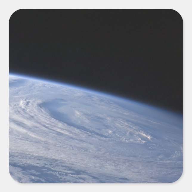 A high-oblique view square sticker (Front)