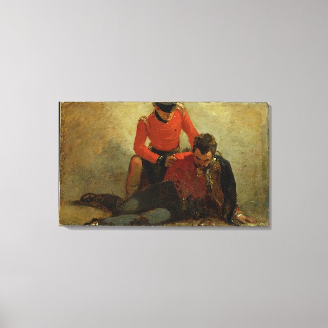 A Highlander, Black Watch attending a General of H Canvas Print (Front)