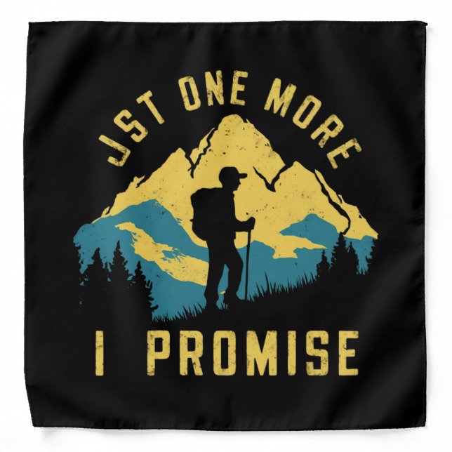 a hiker agains mountains bandana (Front)