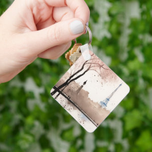 A hint of Paris - Watercolor - Keychain
