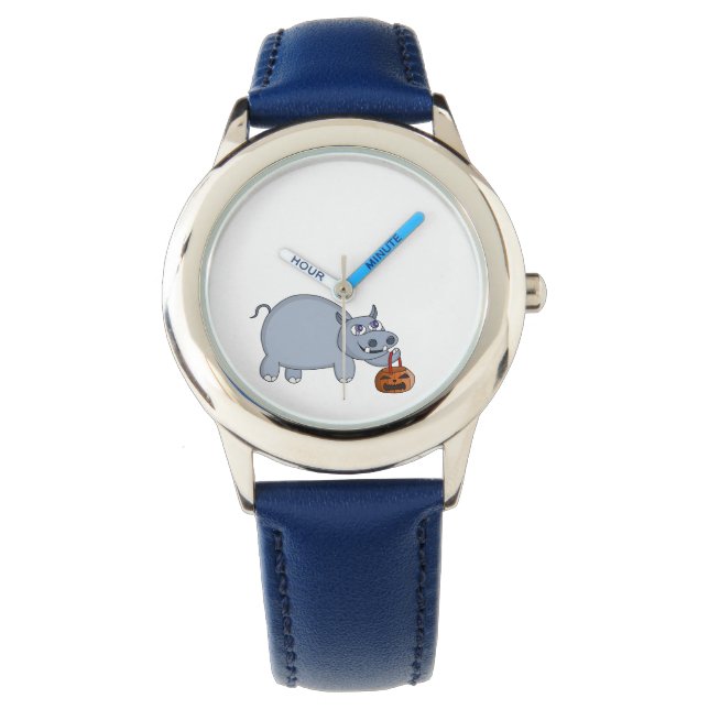 A Hippo with a Pumpkin Bag Watch (Front)