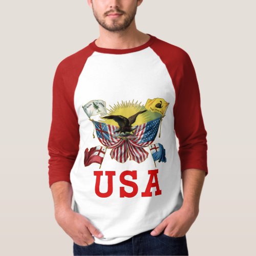 A History of American Flags on a Tshirt