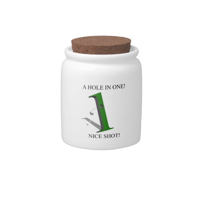 A Hole In One Golf Ball Candy Jar (Front)