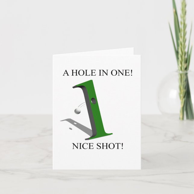 A Hole In One Golf Ball Card (Front)