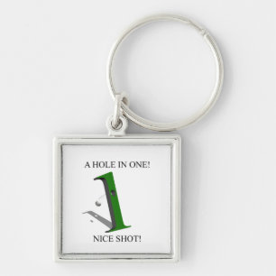 A Hole In One Golf Ball Keychain