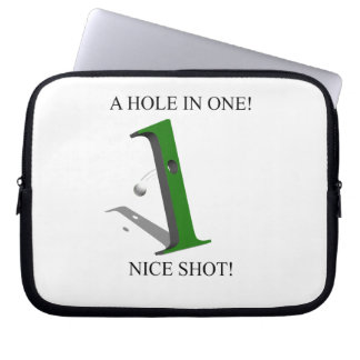 A Hole In One Golf Ball Laptop Sleeve