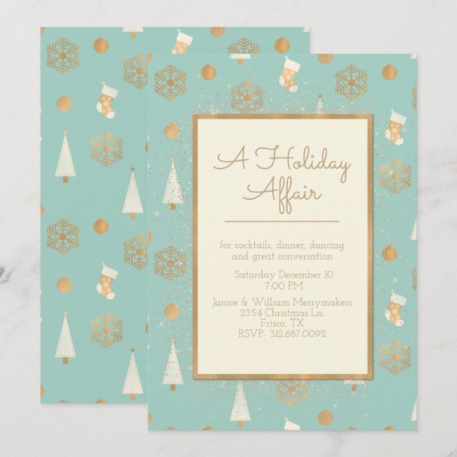 A Holiday Affair Party Invitation (Front/Back)