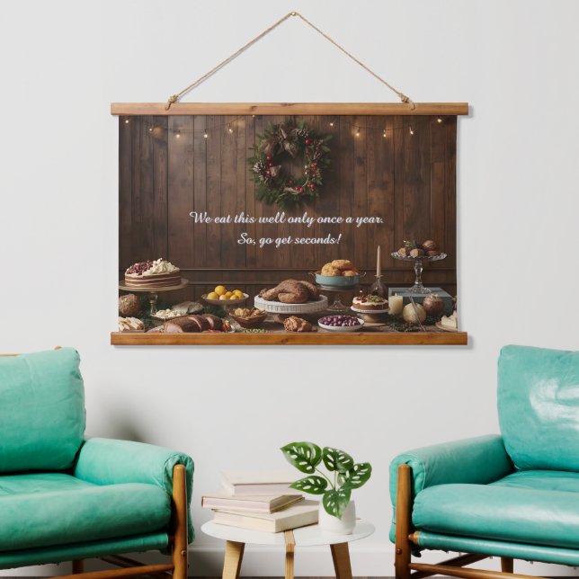A Holiday Feast That's Twice as Nice Hanging Tapestry (Living Room)