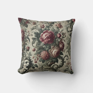 🌹 A Hollow Inheritance – Gothic Victorian Throw Pillow