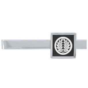 a holly around silver finish tie bar