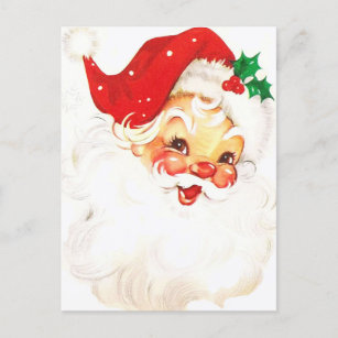 A Holly, Jolly Apple-Cheeked Santa Claus, Part 1 Postcard